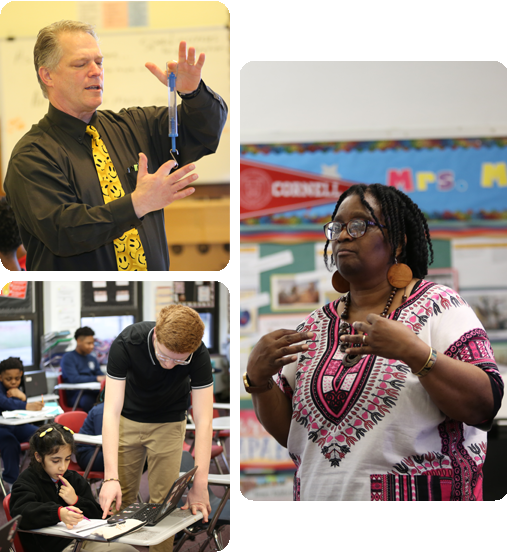 A collage of three HSA Teachers.
